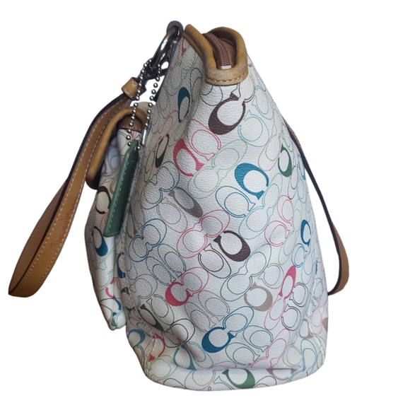 Coach Chelsea Signature Leah Zip Top Great Summer Bag N:C1077-F15140 - Picture 7 of 17